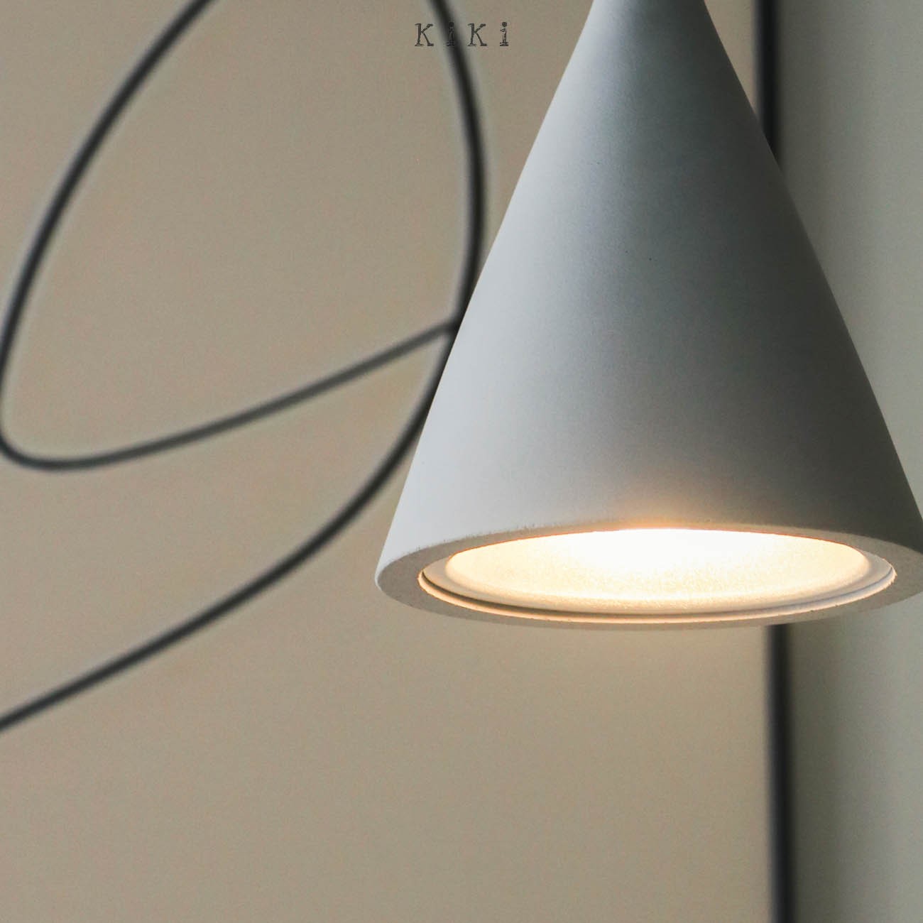 Minimalist Aplomb Pendant Light - Cement Cone Pendant Light for Kitchen Island