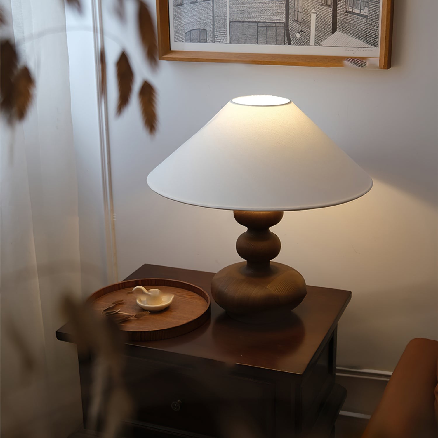 Nordic Retro Solid Wood Table Lamp K340