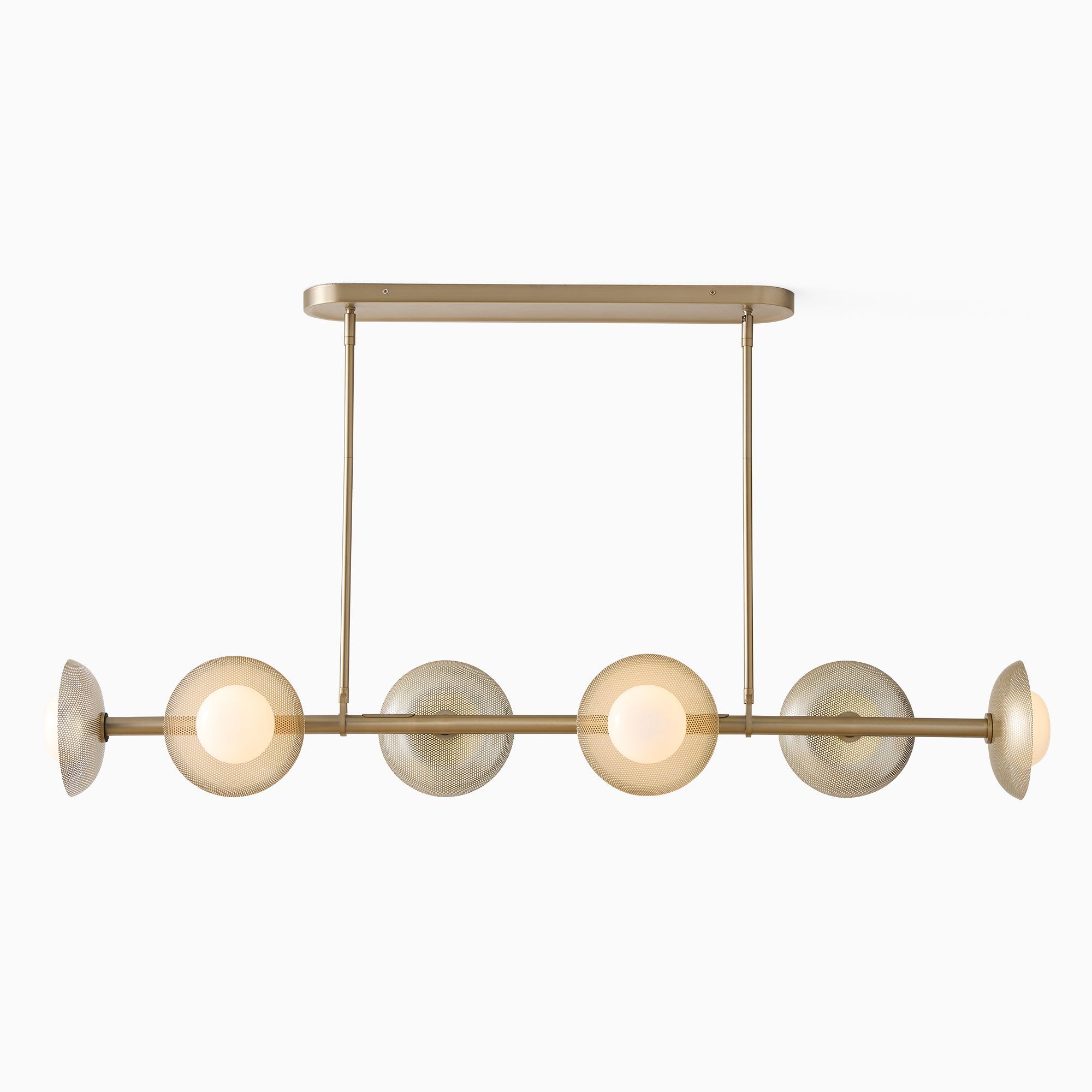 Elorina 6-Light Linear Chandelier - Modern Metal Light Fixture - Dining Room Lighting K1294