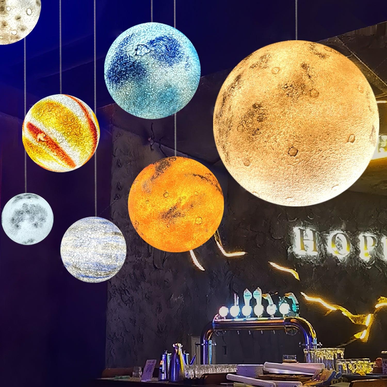 Planetary White Moon Chandelier Suitable For Living Room K215