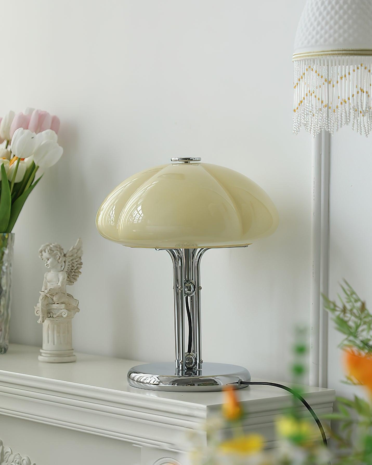 High-Grade Bedroom Bedside Mushroom Glass Table Lamp K302