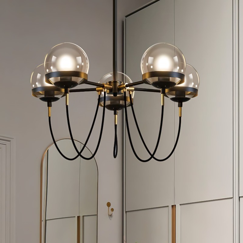 Glass ball chandelier