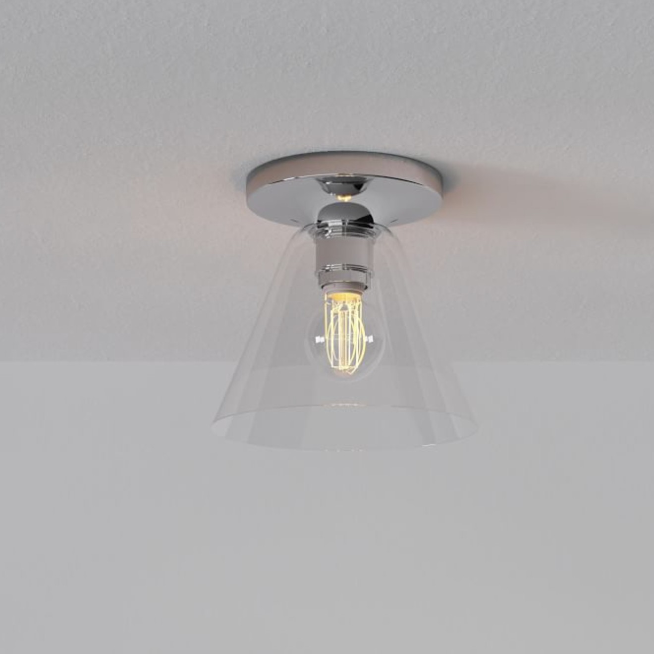 Conica Cone Flush Mount – Glass Ceiling Light for Modern Spaces K1396