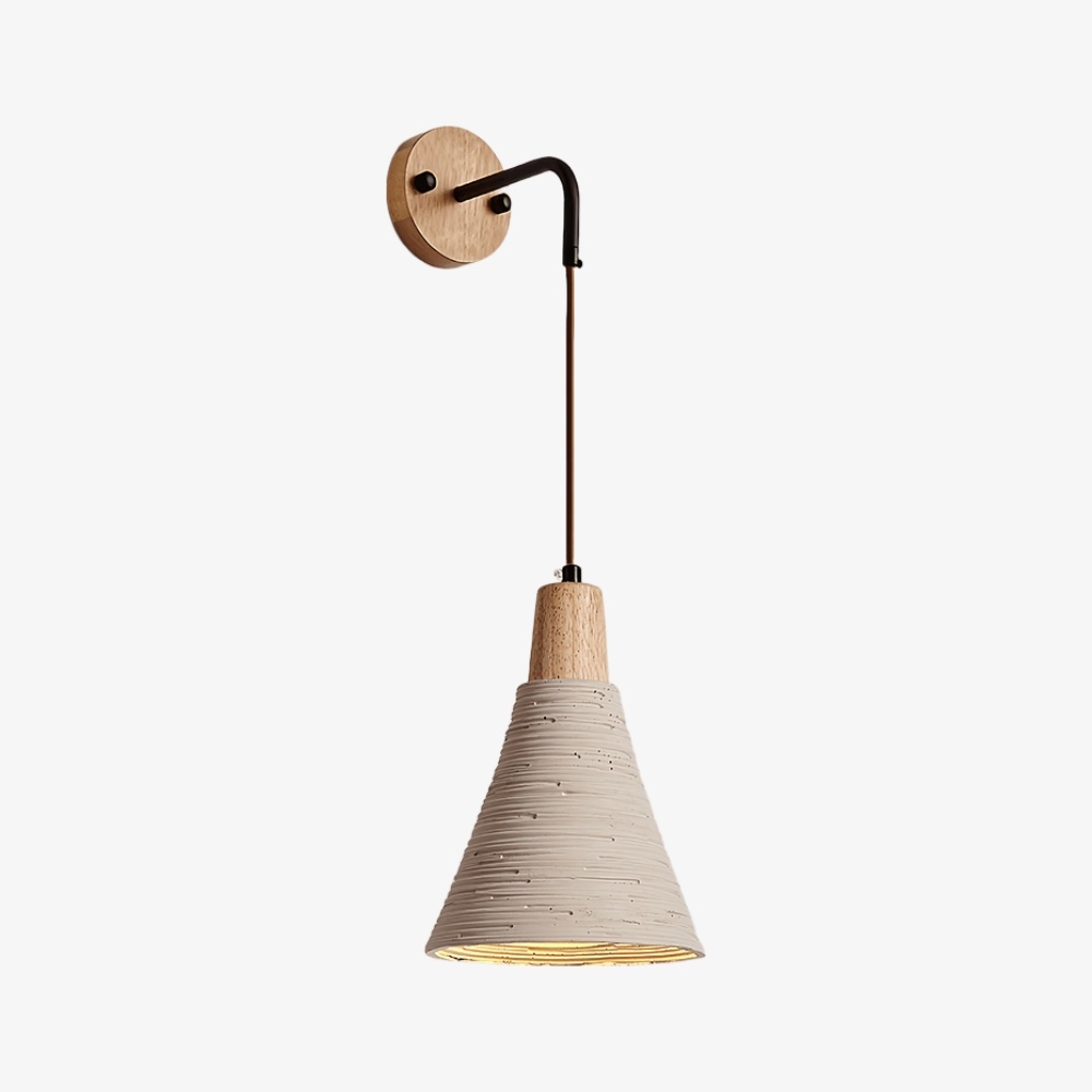 Solaraeon Microcement Minimalist Concrete Wall Sconce - Indoor Accent Lighting for Living Room K2311