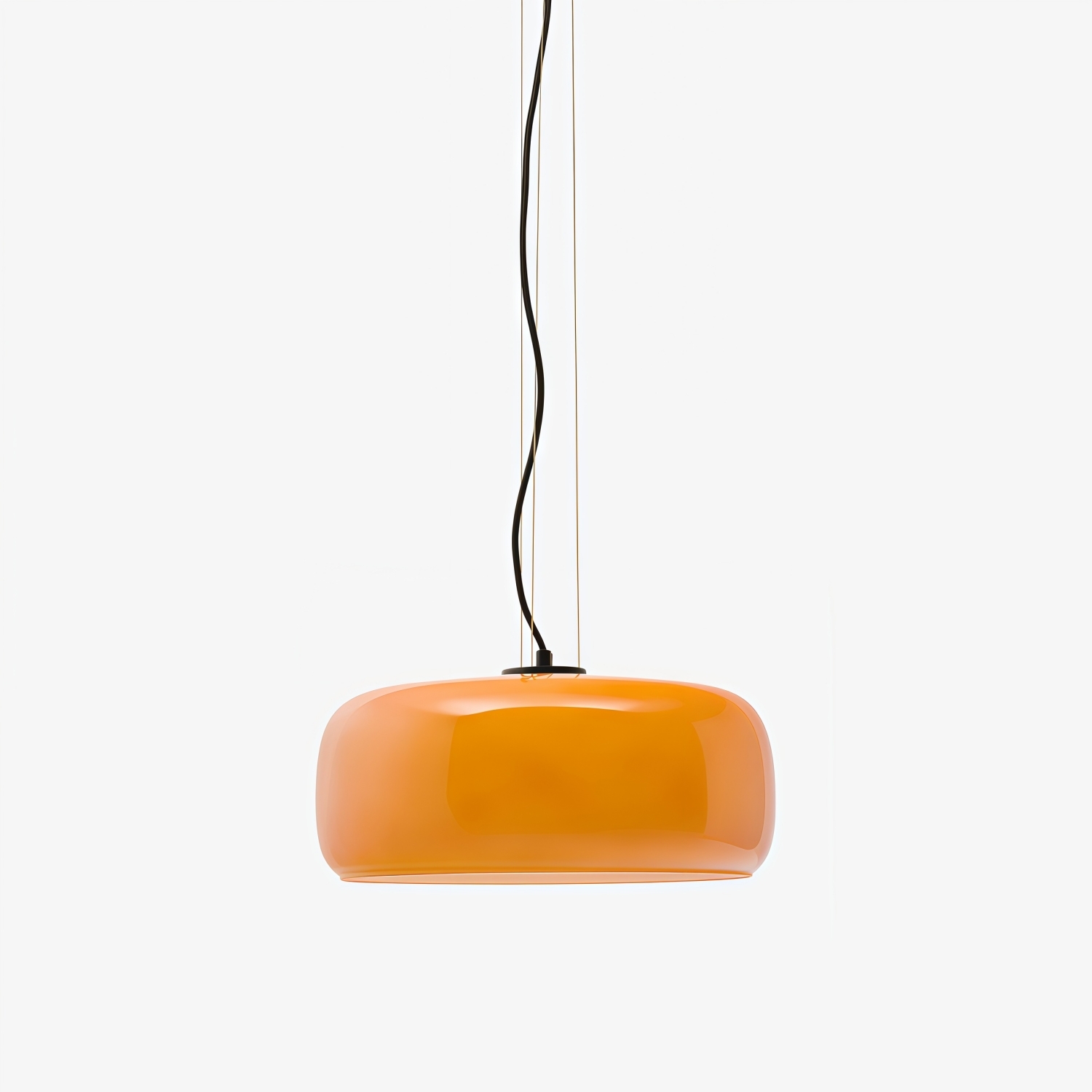 Lunorae Rounded Glass Pendant Lamp - Modern Sculptural Lighting for Living Room K2272