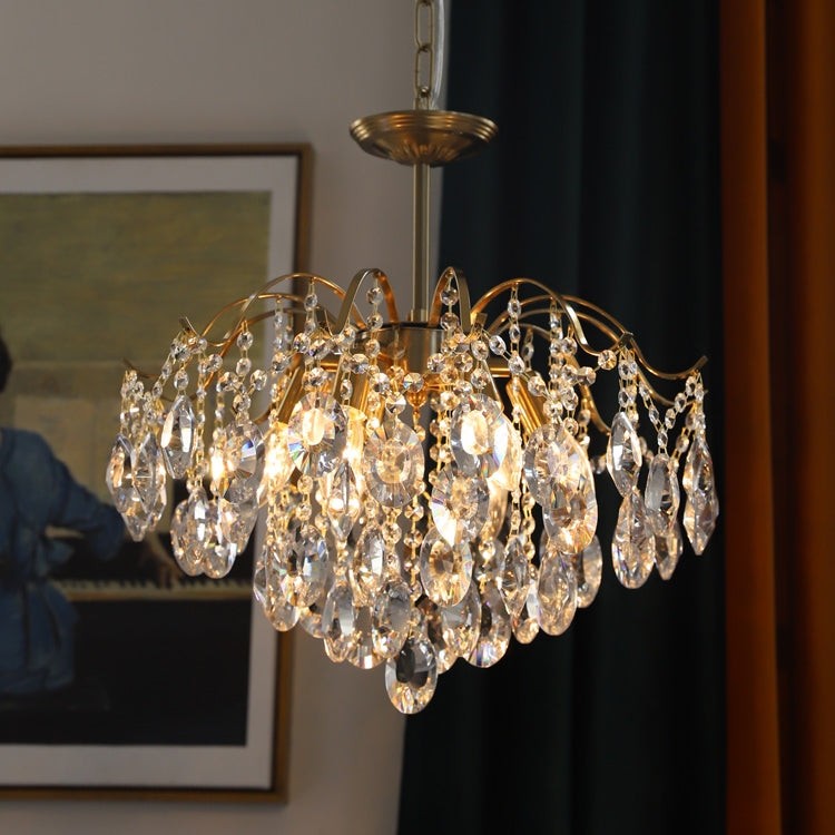 Vintage Sumptuous Teardrop Crystal Chandelier K1279