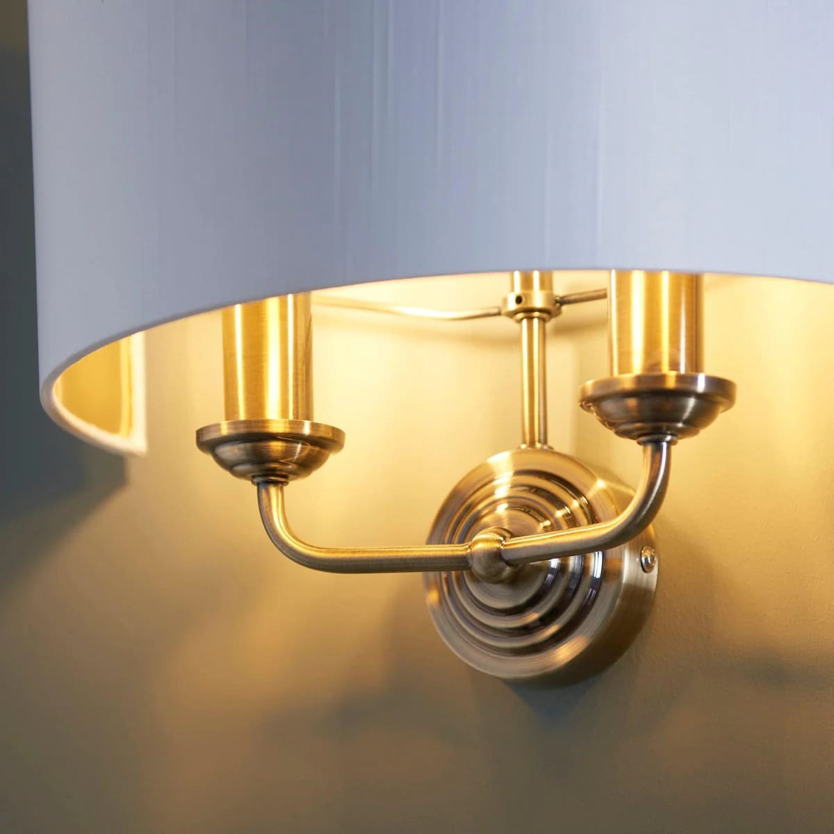 Tela Refined Metal and Fabric Wall Lamp - Timeless Style Wall Sconce for Hallway or Entryway K1796