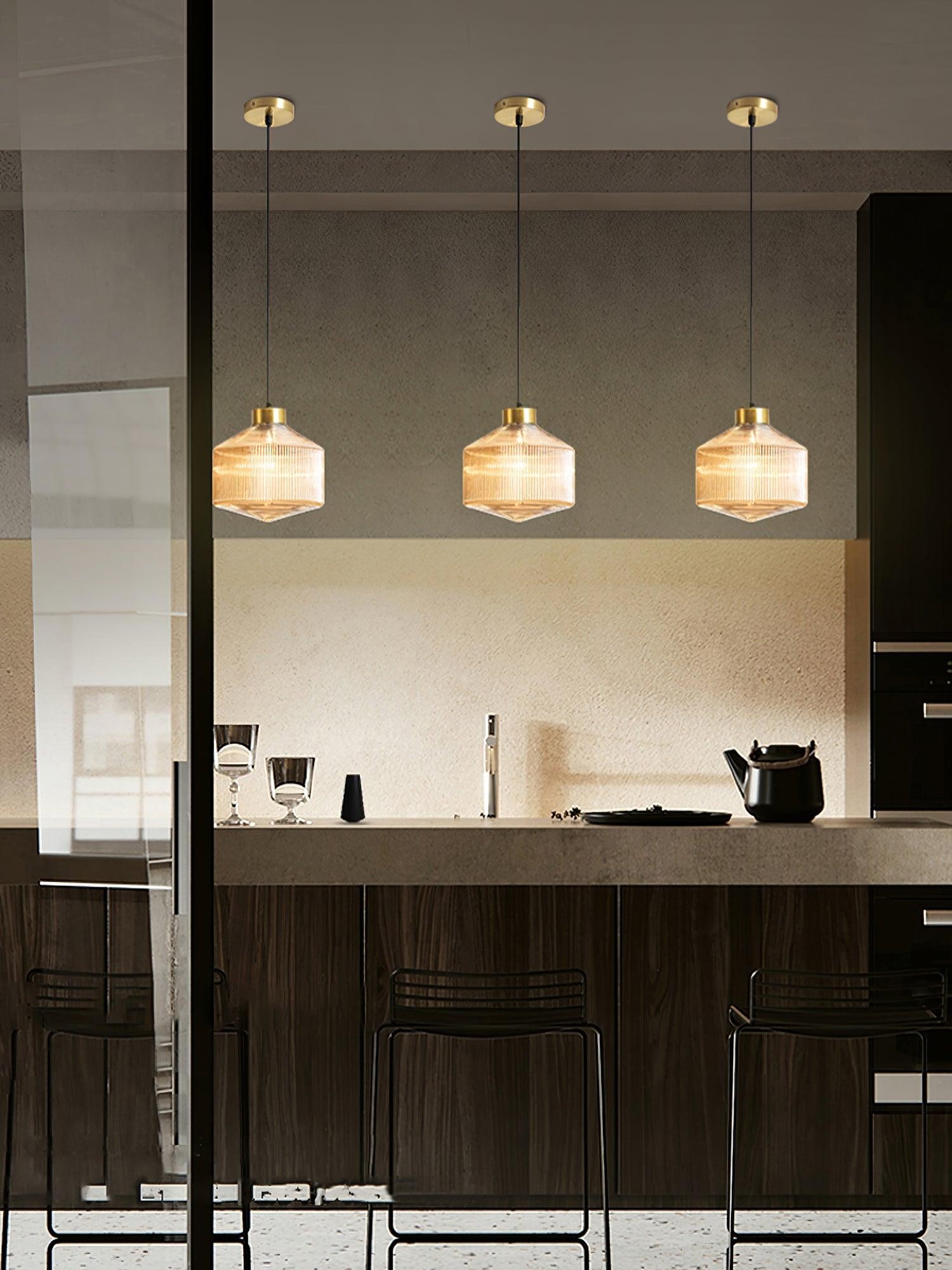 Striped Spinning Top Pendant Light K678