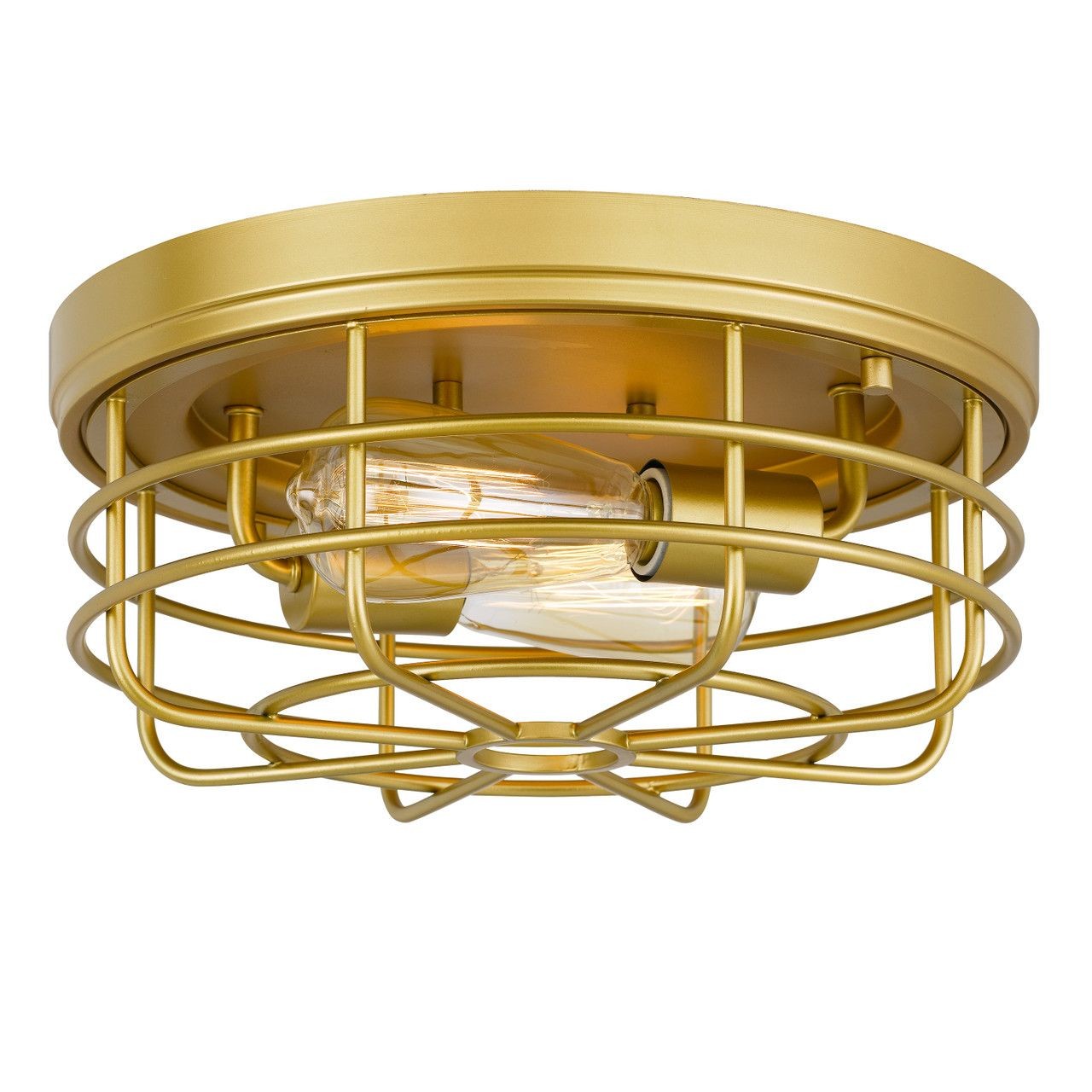 Industrial Flush Mount Metal Cage Round Ceiling Light K106