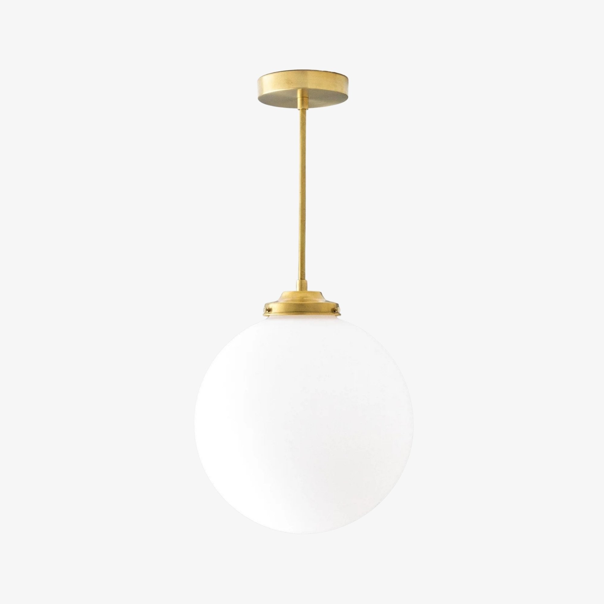 Glorica Glass 12 Inch Globe Ceiling Light - Frosted Glass Art Deco Pendant And Flush Mount K1507