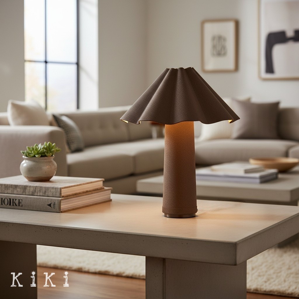 Weavara Sculptural Fabric Table Lamp for Living Room and Office K1615
