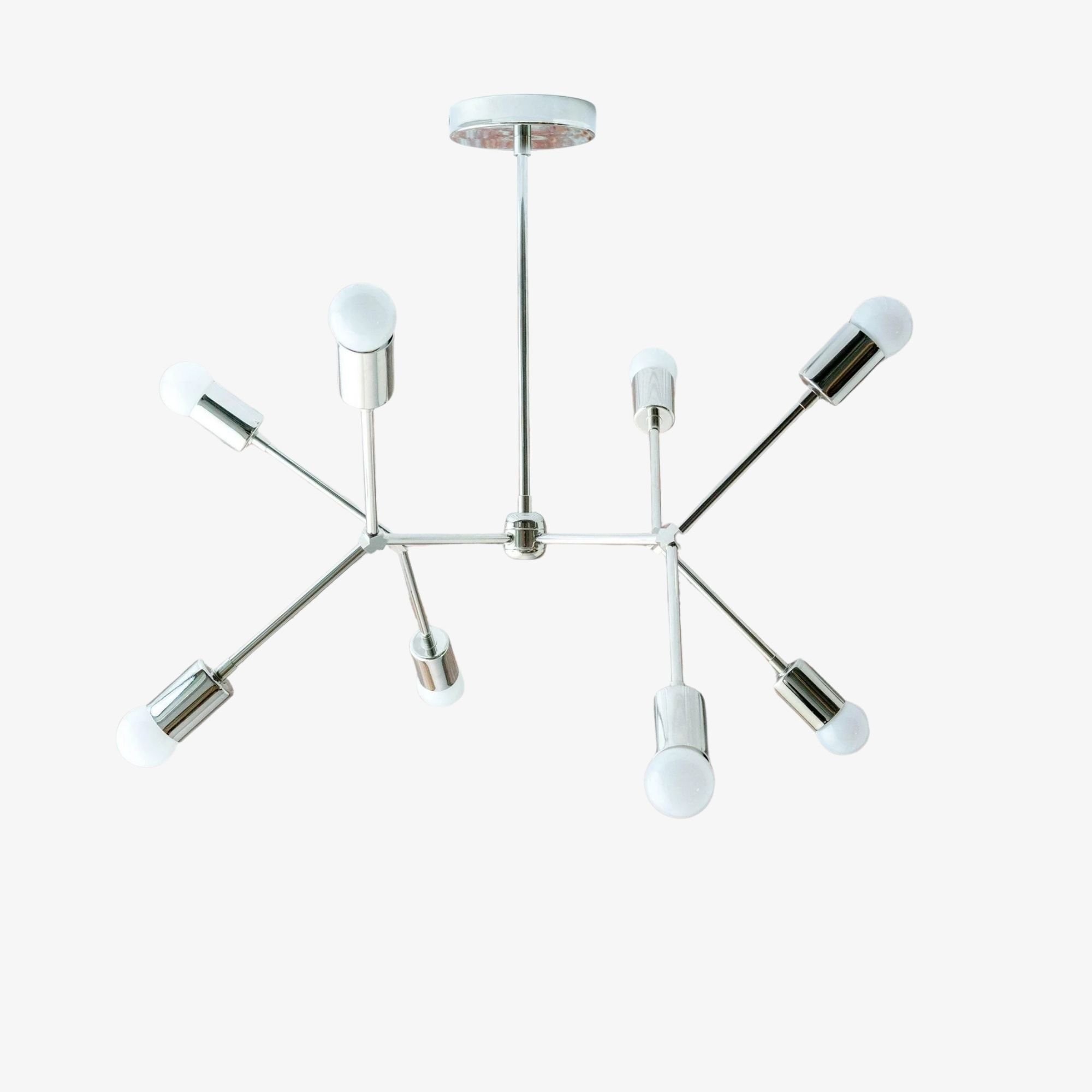 Mobilux Line Modern Geometric Chandelier - Brass Ceiling Light Fixture K1438