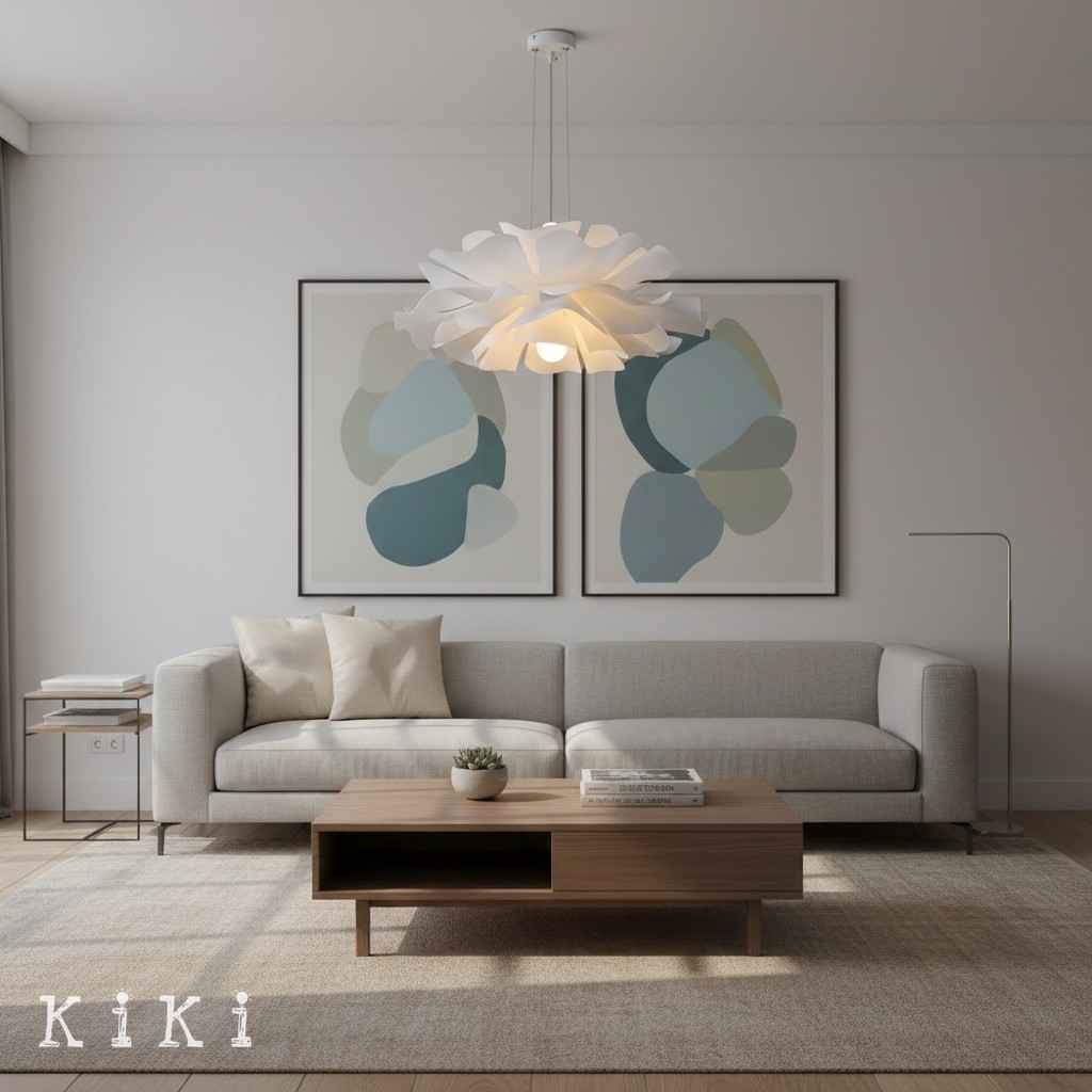 Elegant Flower Pendant Lamp - Modern Lighting for Dining Room and Living Area