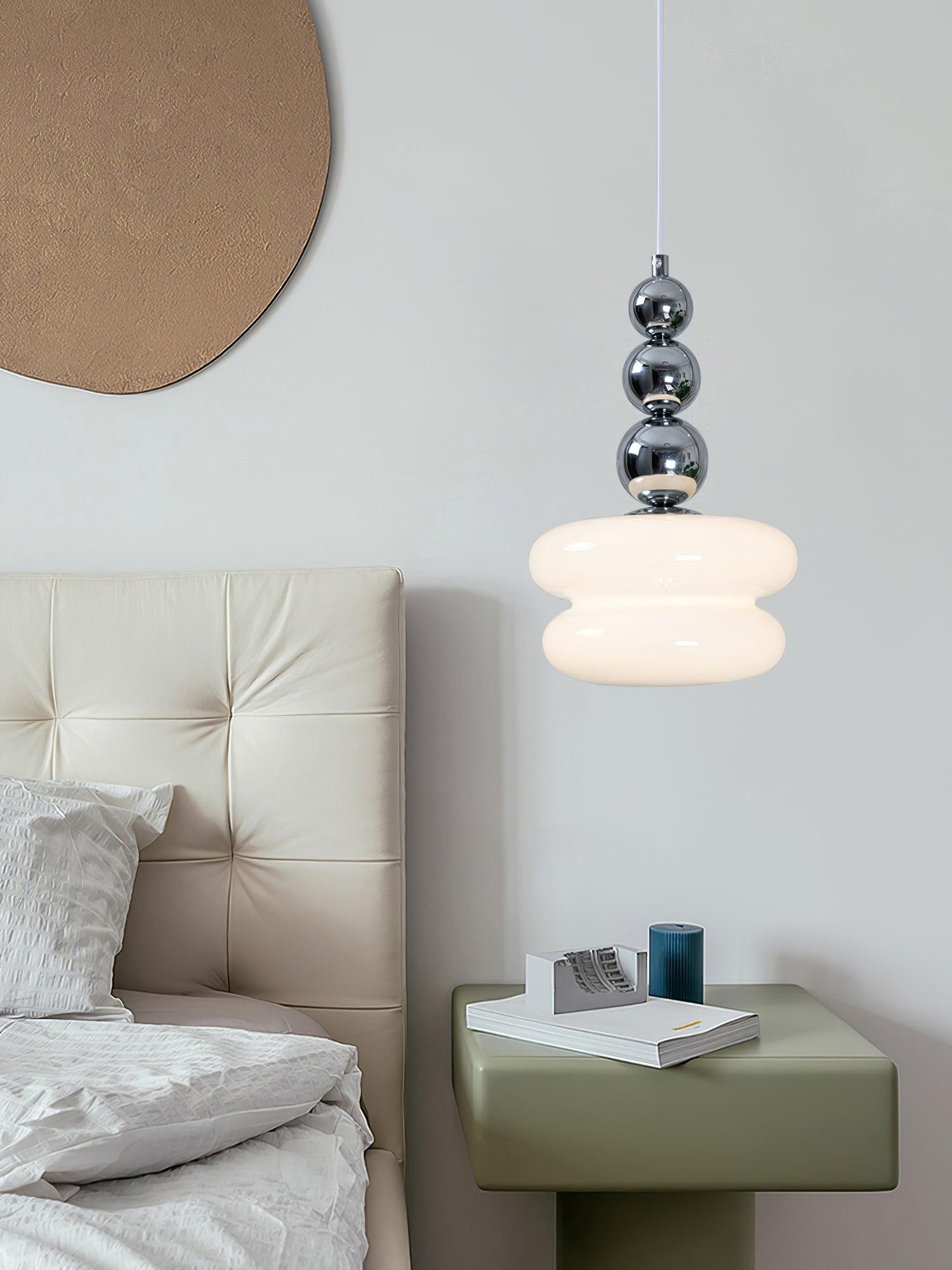 Contemporary Nordic Glass Ball Hoist Pendant Light For Living Room K524