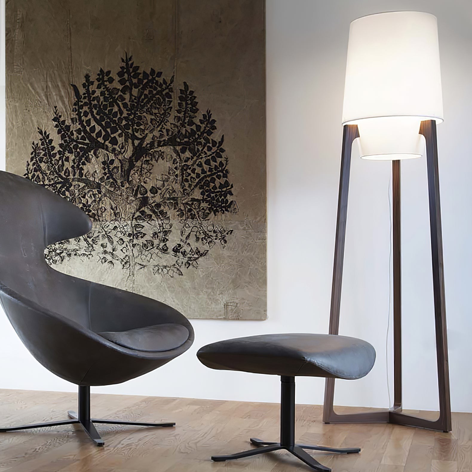 Modern Simple Chinese Style Solid Wood Floor Lamp K443