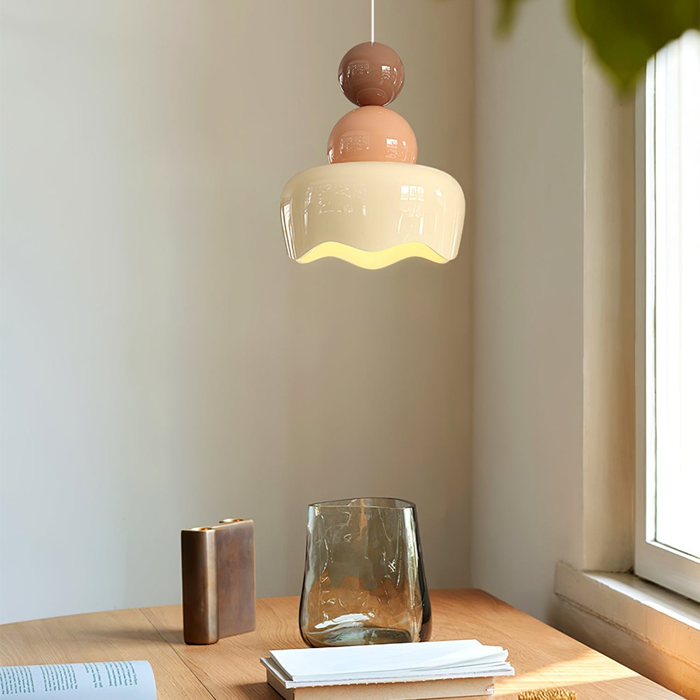 Cream Sunny Rain Doll Resin Pendant Light K146