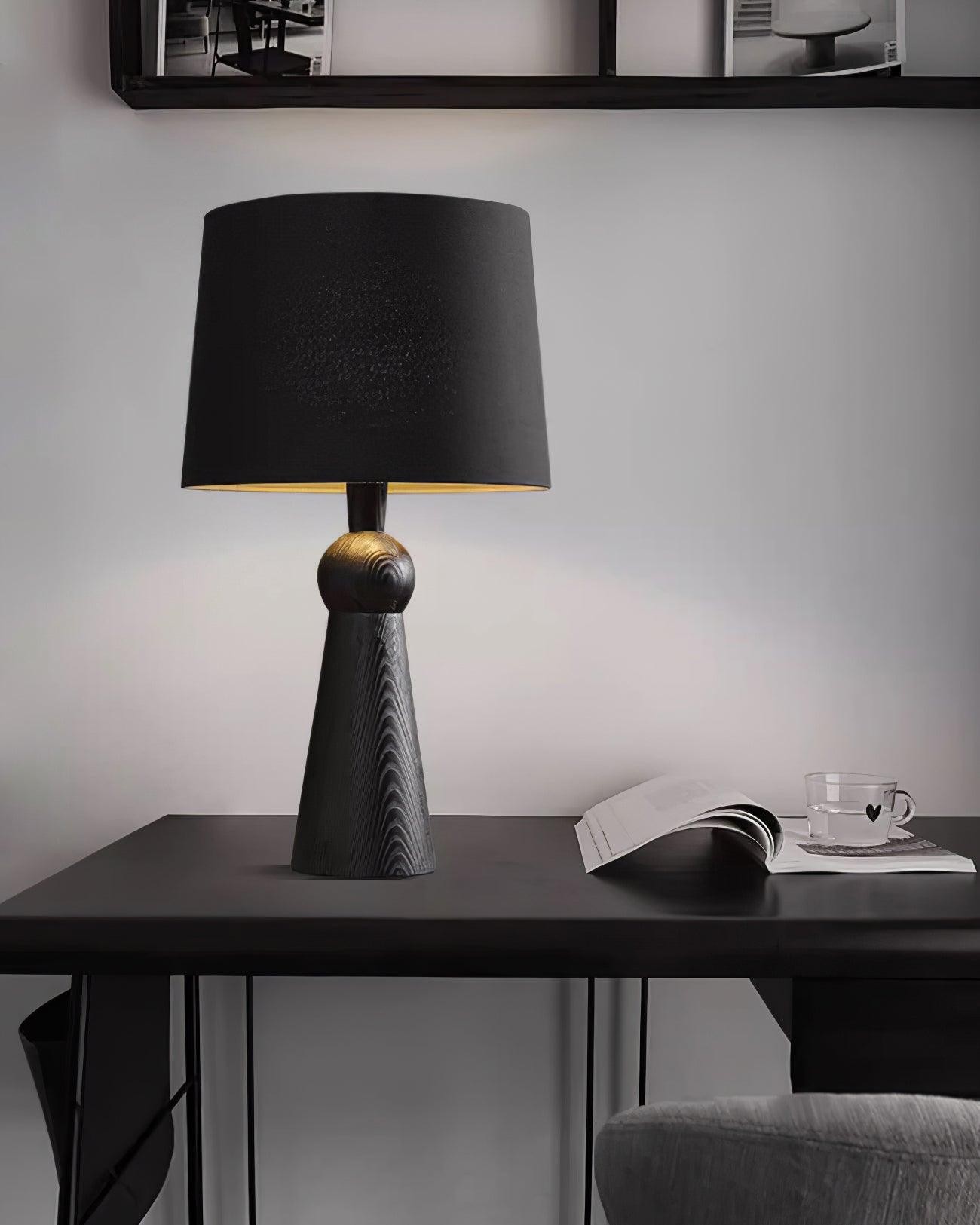 Nordic Retro Solid Wood Fabric Table Lamp K256
