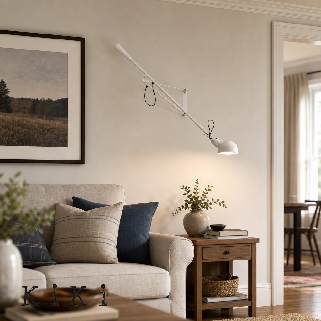 Adjustable Long Swing Arm Wall Sconce K2407