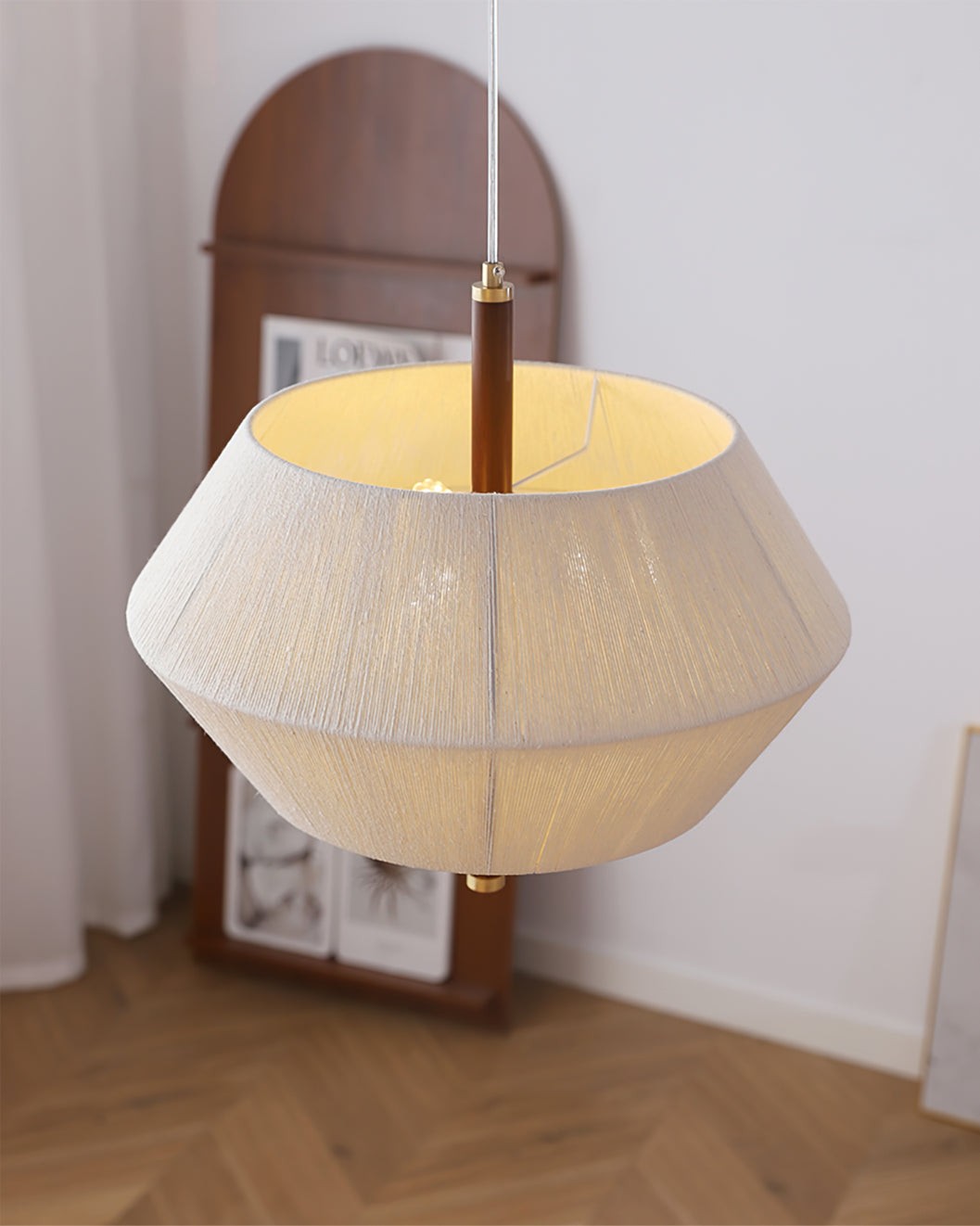 Japanese Wabi-Sabi Style Woven Fabric Pendant Lamp K709