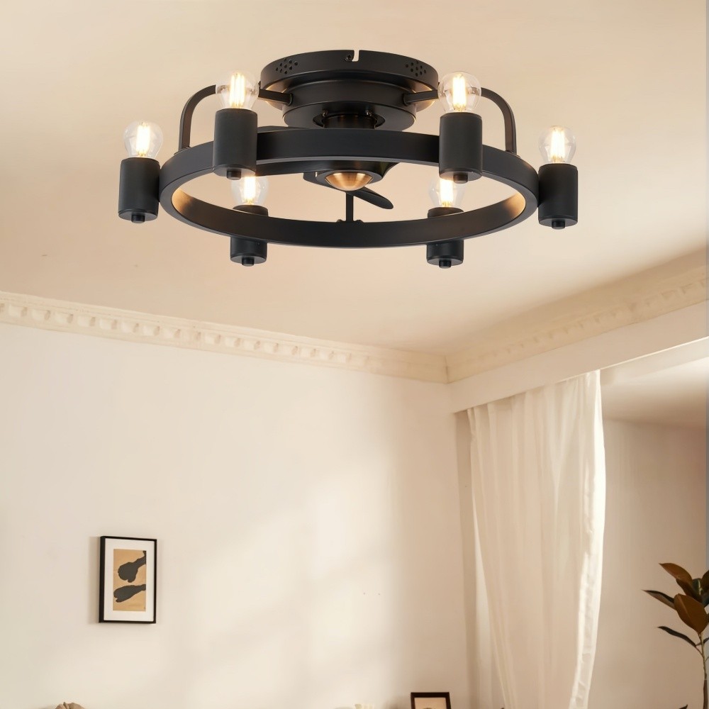 American Industrial Quiet Ceiling Fan Light K1108