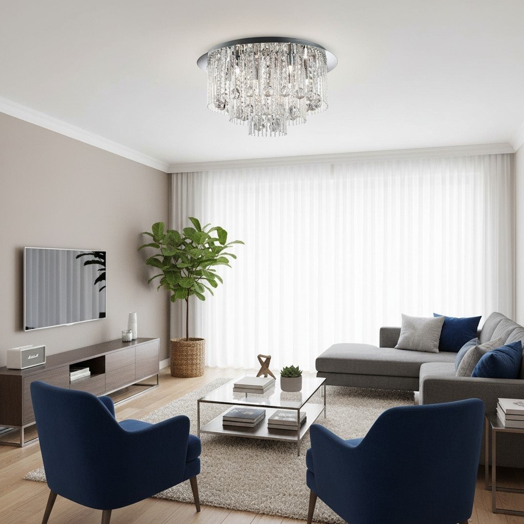 Virelis 8 Light Twist Tubes Ceiling Light - Modern Crystal Design K1960