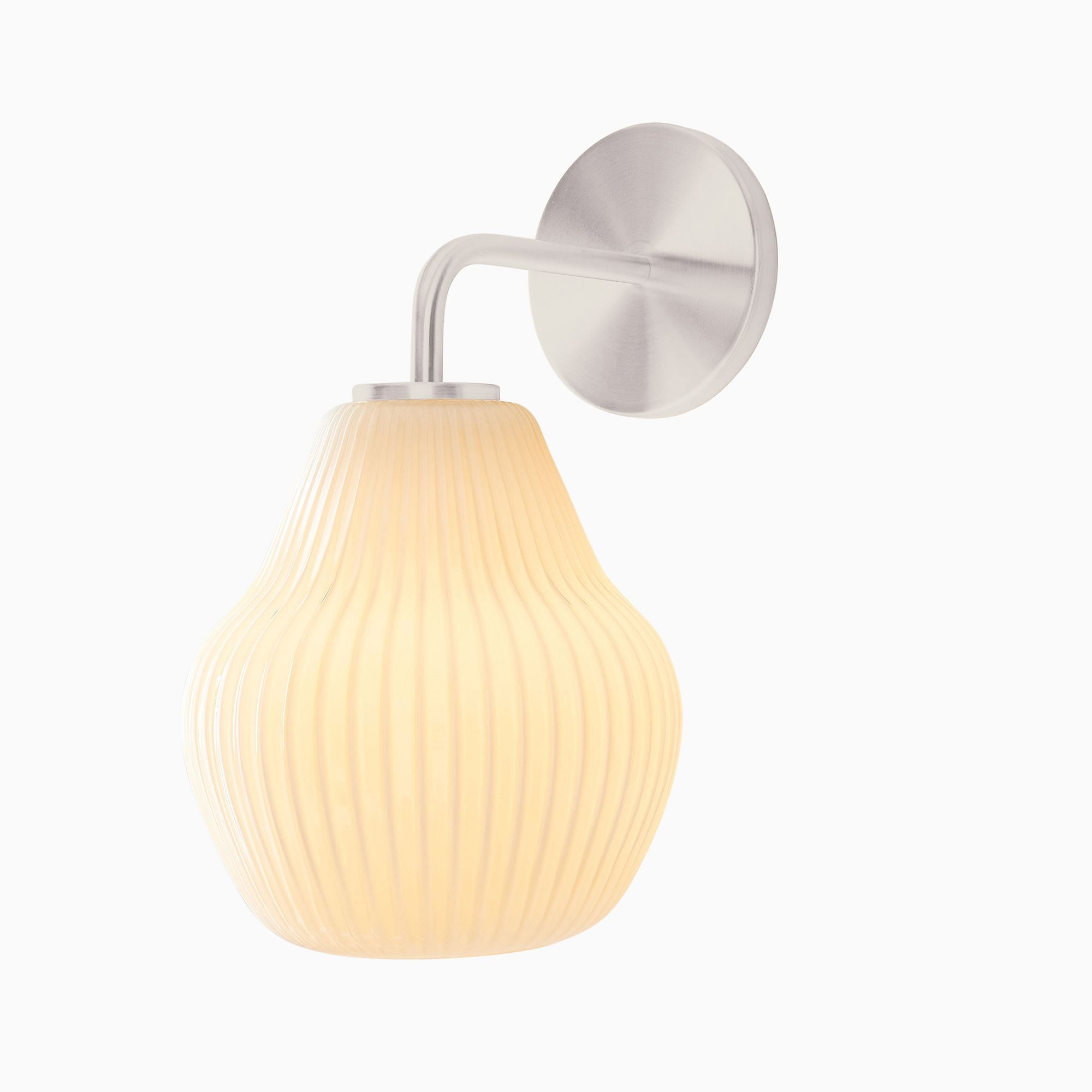 Rivrona Ribbed Glass Wall Sconce - Elegant Modern Lighting for Hallway & Bedroom K1387