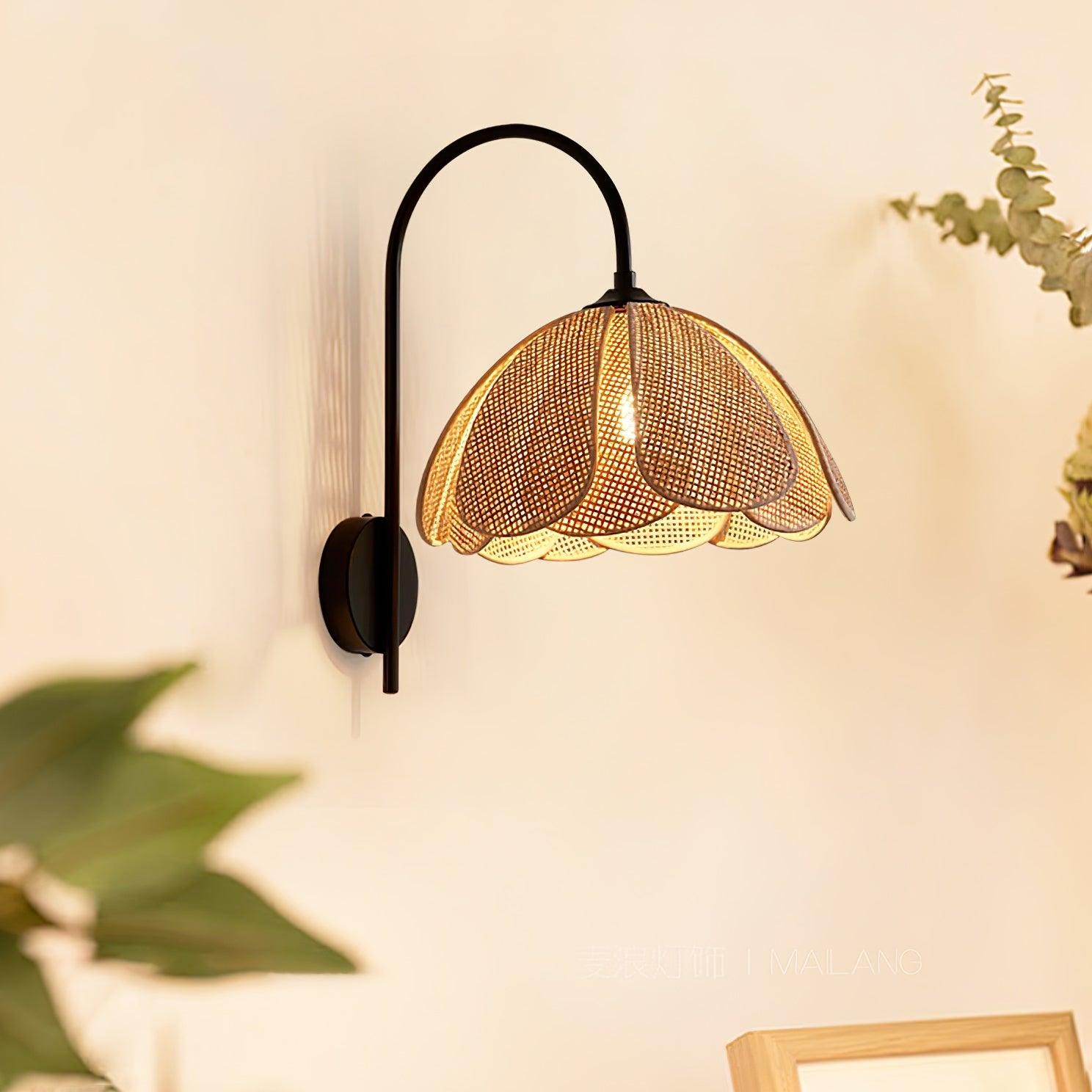 Rattan Petal Wall Lamp K613