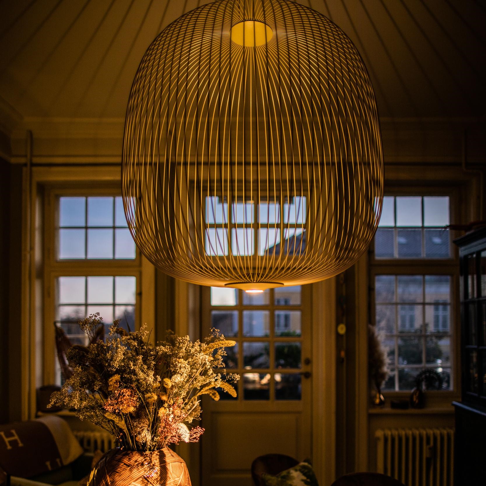 Modern Spokes Pendant Lamp - Artistic Birdcage Pendant Light for Dining Room