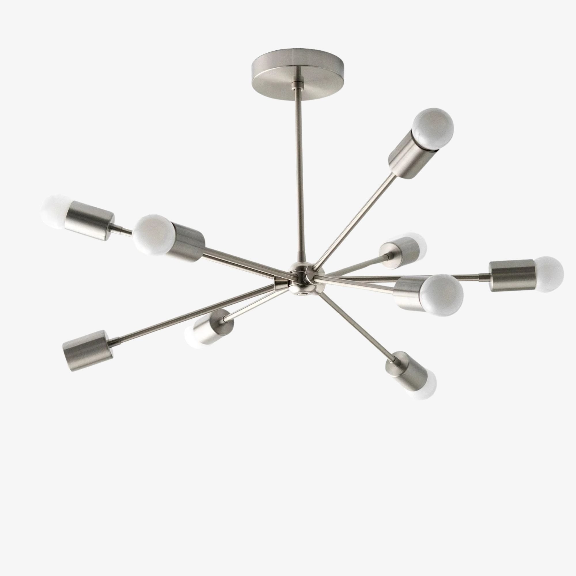 Mobilux Line Mid Century Sputnik Chandelier - Modern Brass Ceiling Light K1141