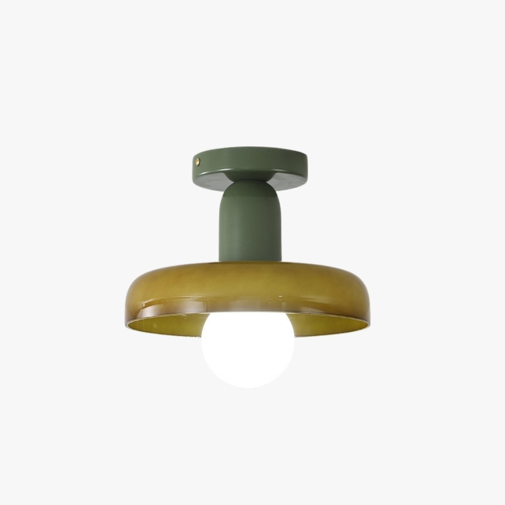 Bauhaus Round Glass Flush Disc Ball Ceiling Light K929