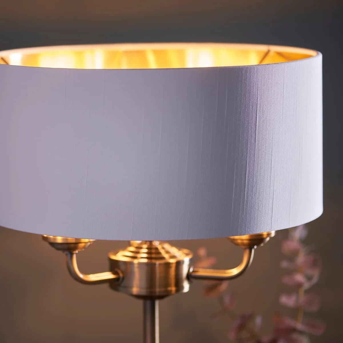 Tela 1‑Light and 3‑Light Table Lamp - Modern Linen & Metal for Living Room K1814