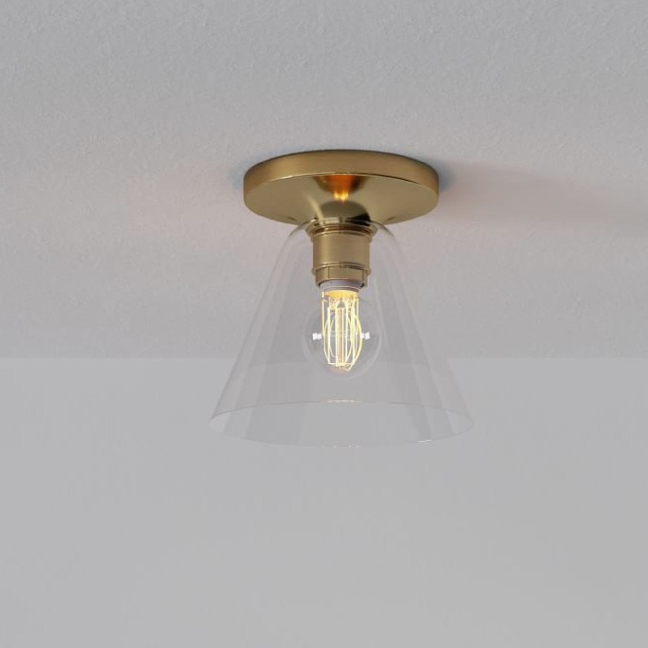 Conica Cone Flush Mount – Glass Ceiling Light for Modern Spaces K1396