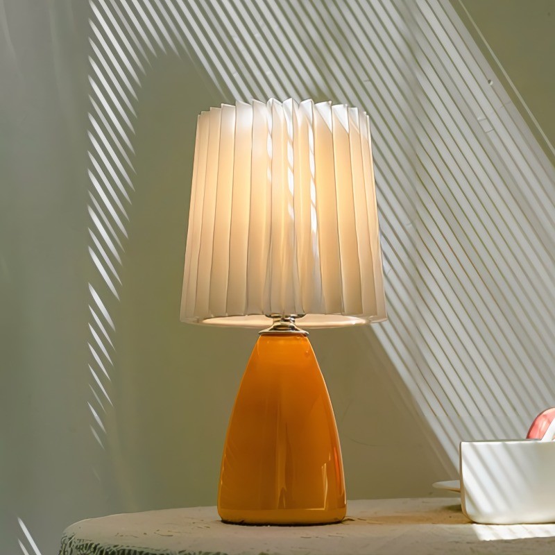 Modern Pleated Cute Table Lamp For Night Light K12