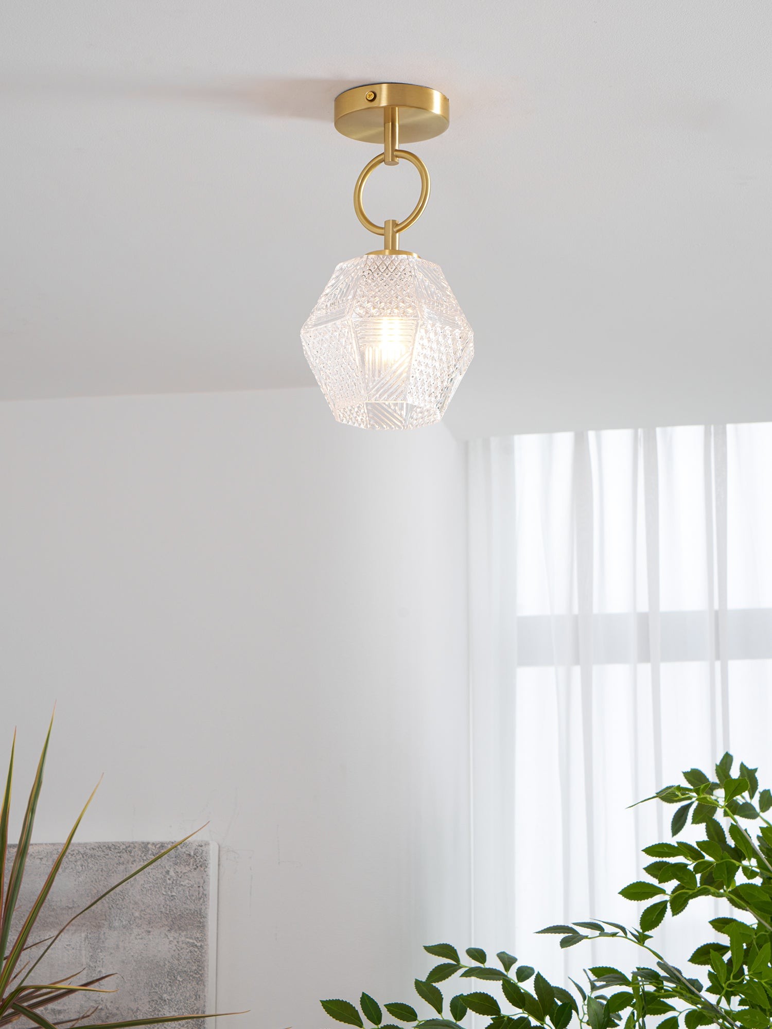 Diamond Cut Art Deco Ceiling Light K1006