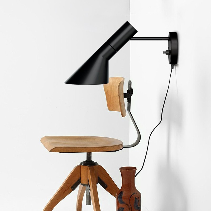 Modern Nordic Metal Wall Lamp - Directional Asymmetrical Sconce for Hallway