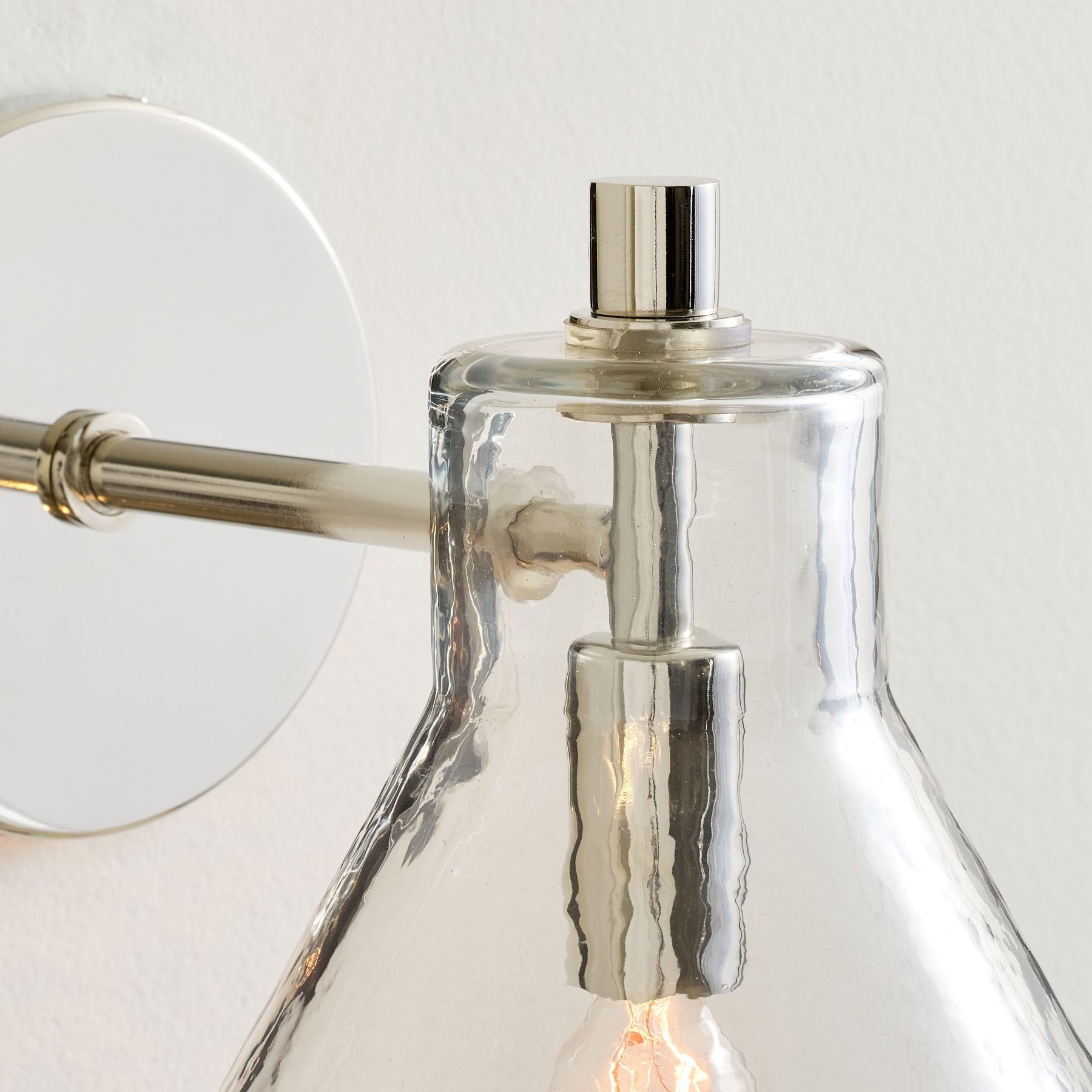 Glavira Recycled Glass Wall Sconce - Modern Brass Wall Lighting K1311