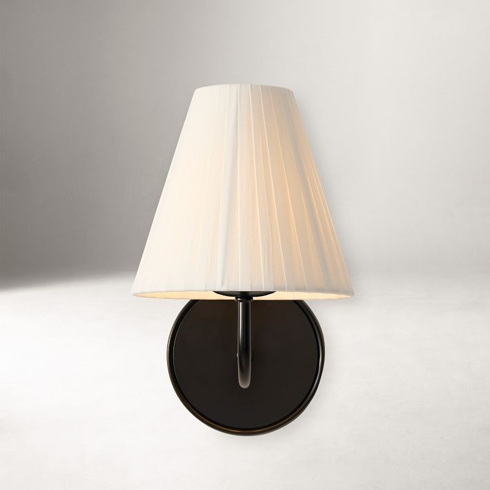 Fibura Elegant Linen Shade Wall Lamp - Contemporary Lighting for Hallway and Bedroom K1408
