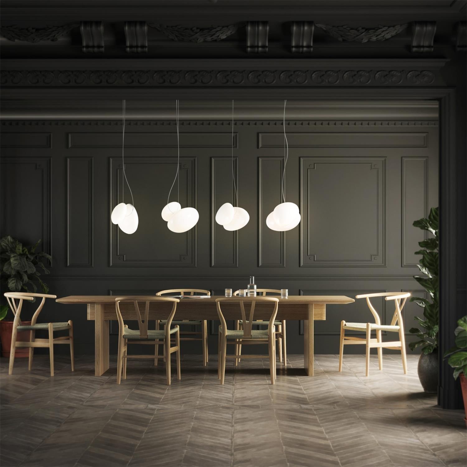 Translucent Frosted Glass Pendant Light K725
