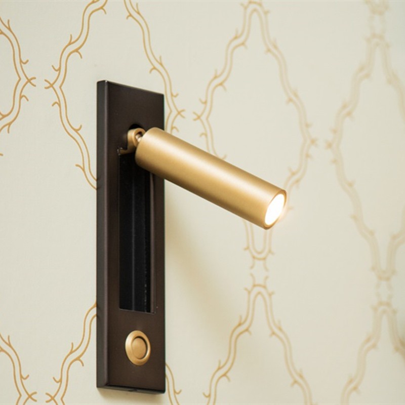 Modern Embedded Bedside Metal Wall Light