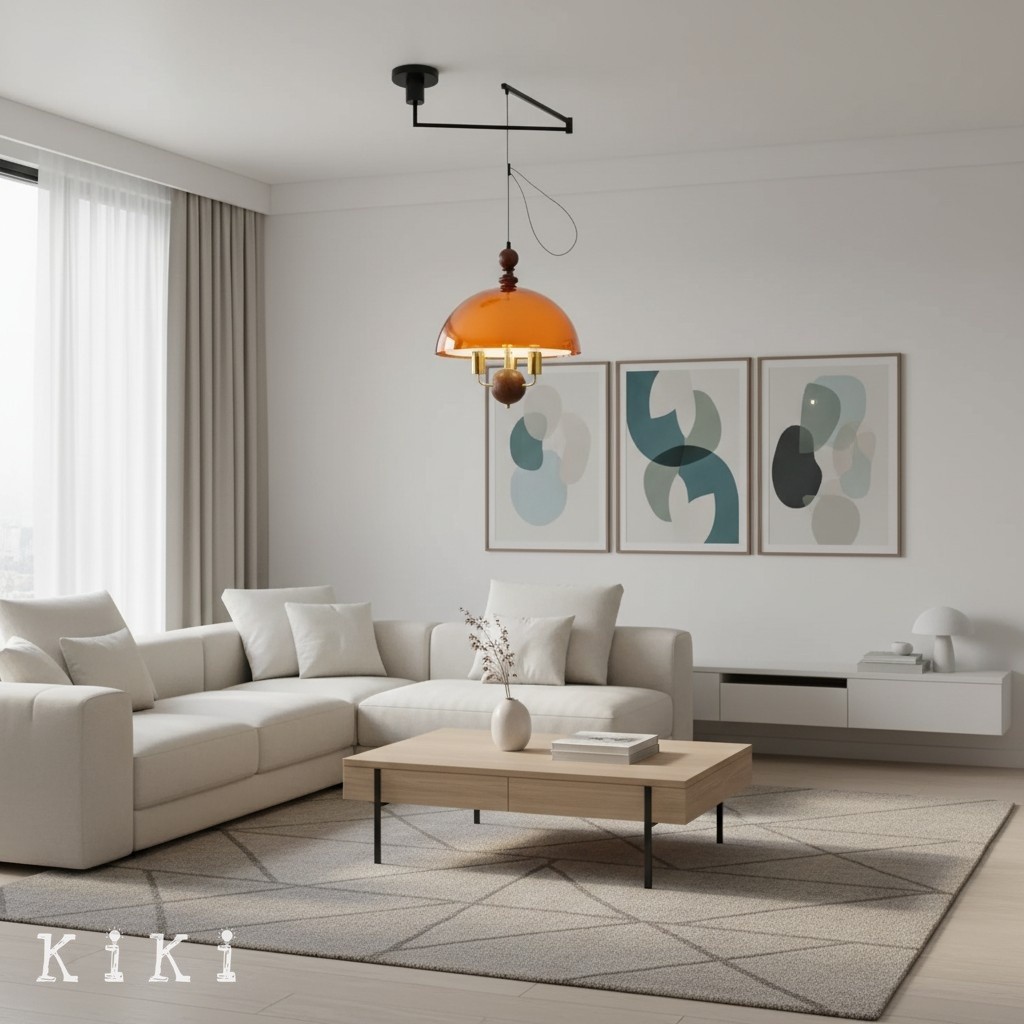 Afterglow Sculptural Sunset Acrylic Pendant Light - Warm Ambient Lighting for Dining Room K2068