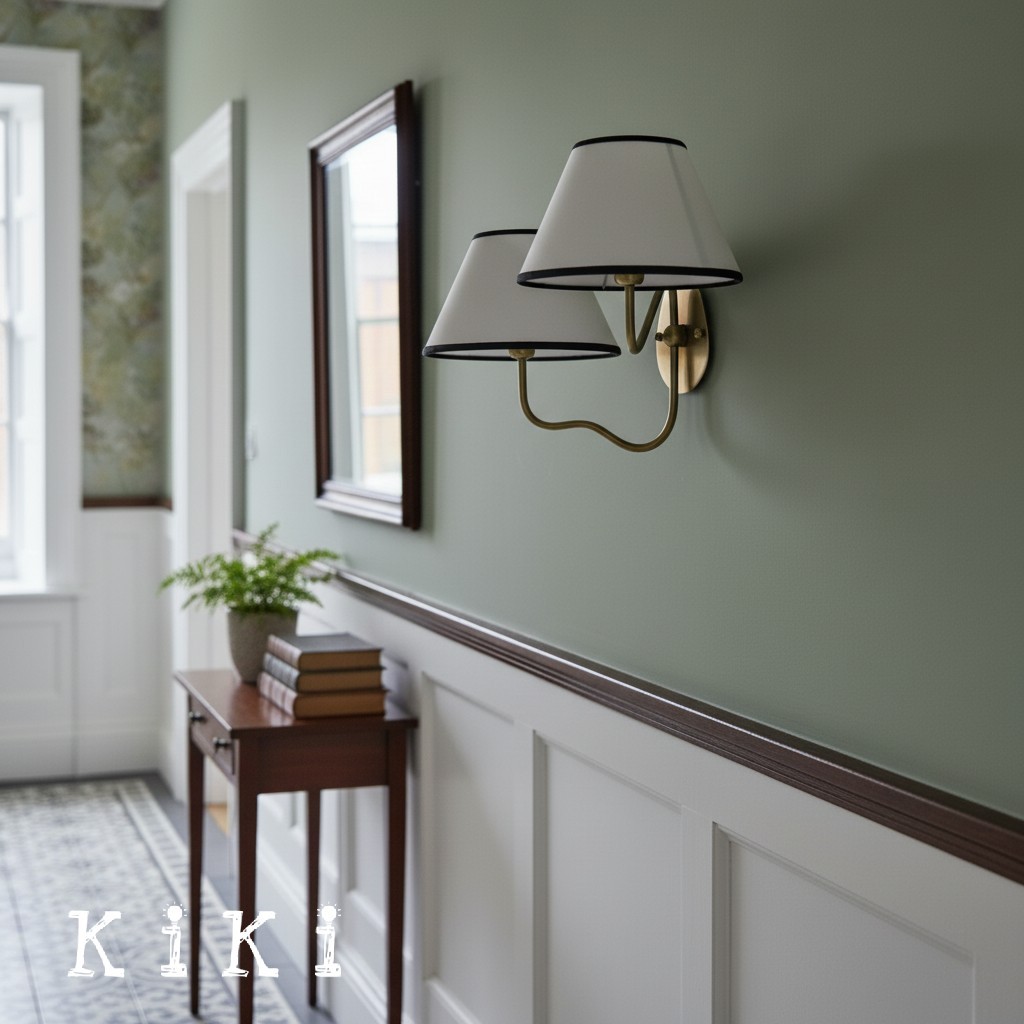 Kulo Elegant Fabric Wall Lamp – Graceful Wave Design for Entry or Bedroom K1575