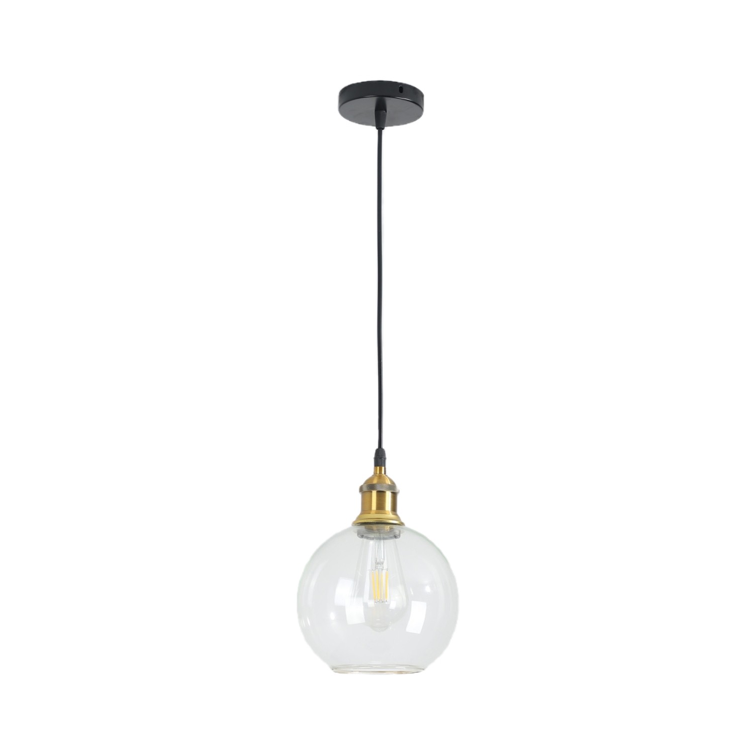 Nordic Vintage Glass Globe Pendant Lamp K116