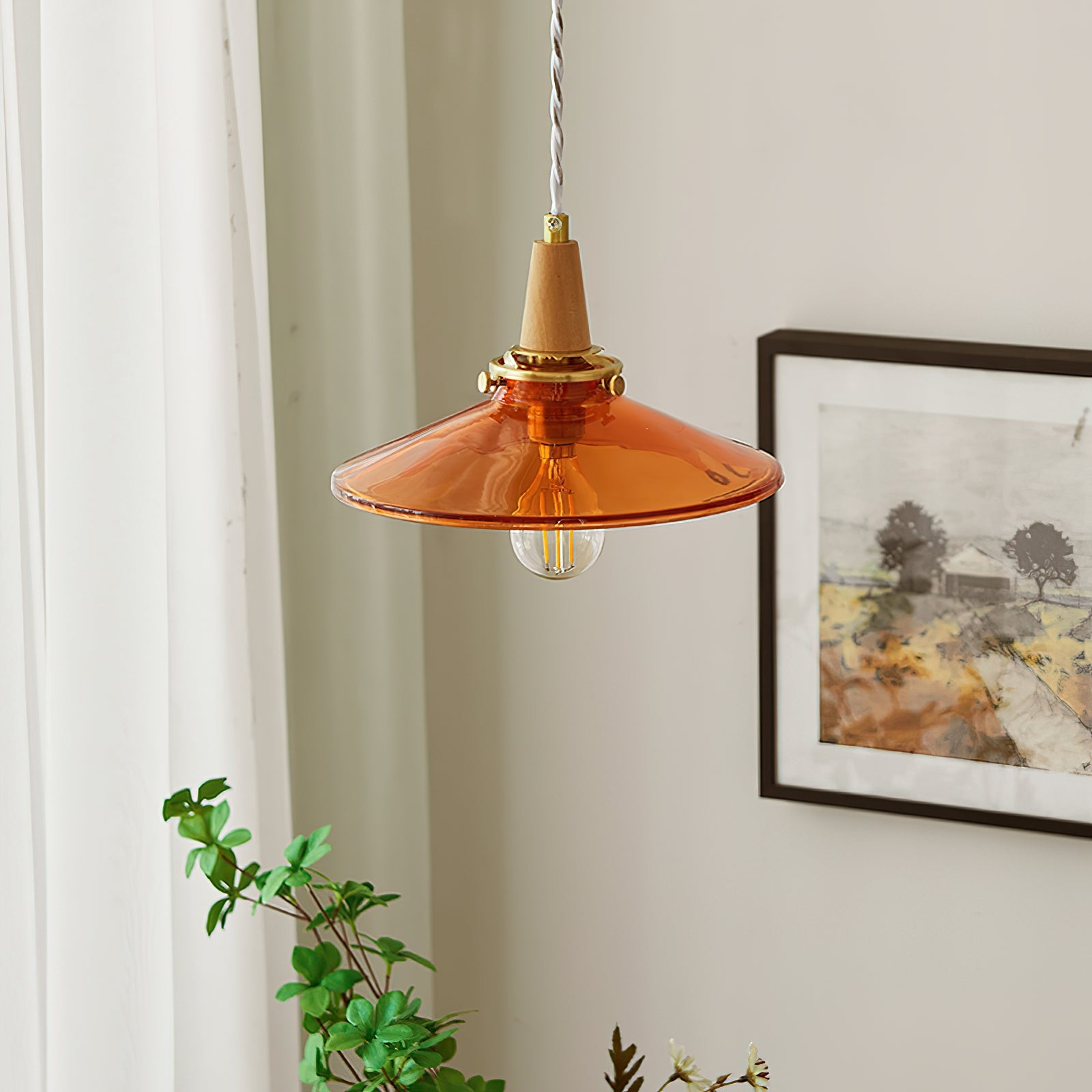 Nordic Brass Glass Pendant Lamp K258