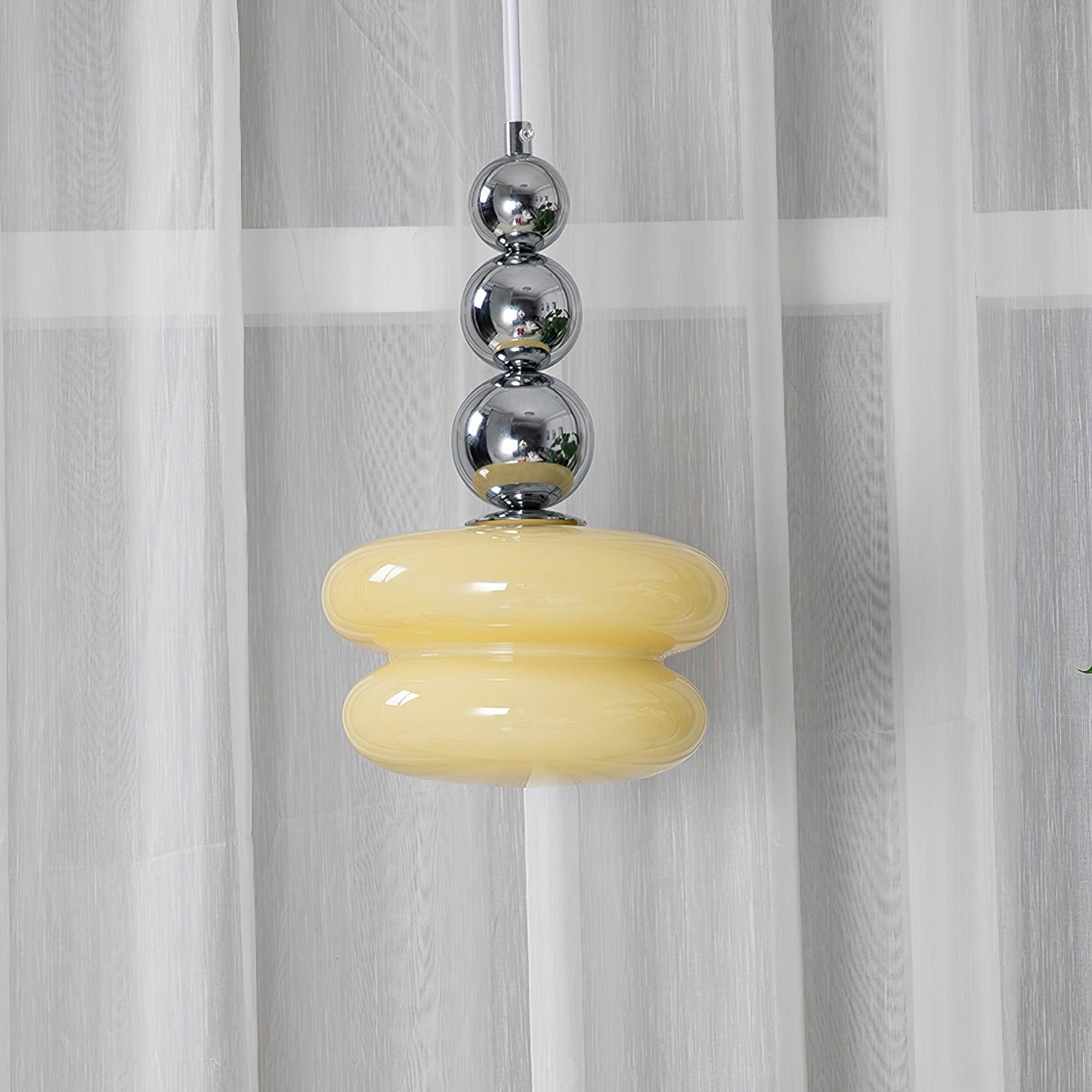 Contemporary Nordic Glass Ball Hoist Pendant Light For Living Room K524