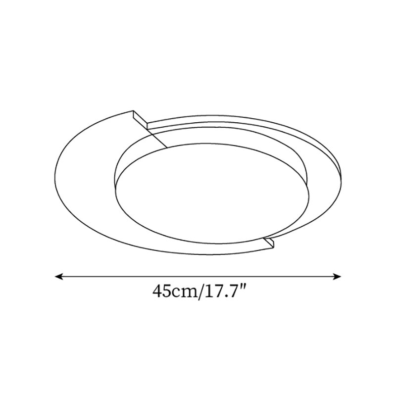 Red And White Round Ceiling Light K651