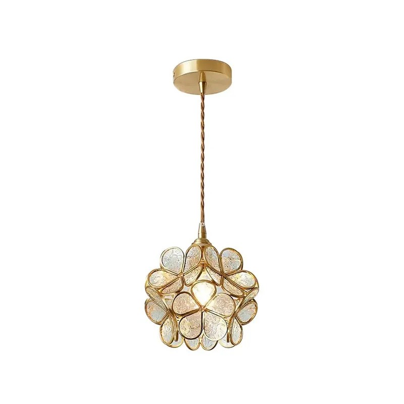 Flower Petal Glass Pendant Light