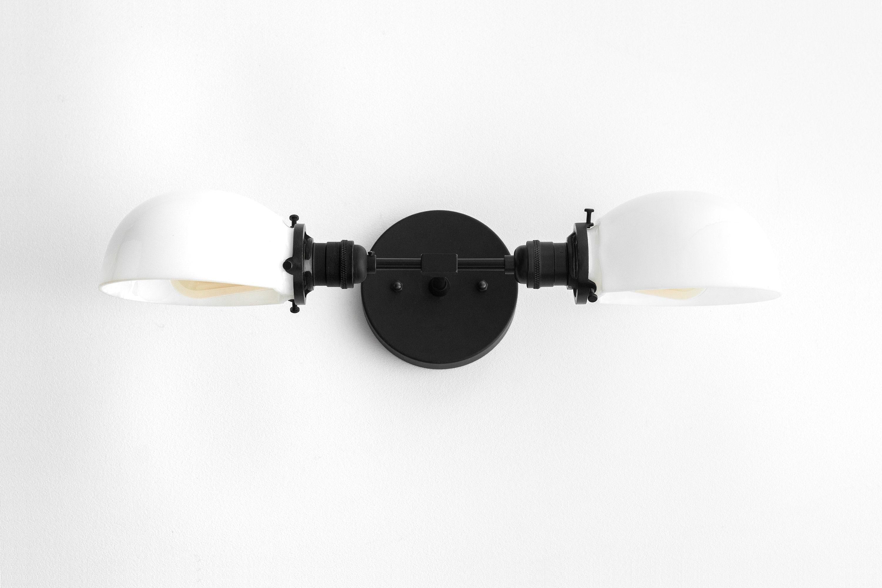 Ornato Luxe Mid-Century Vanity Light - Brass Bathroom Fixture with Opal Glass K1474