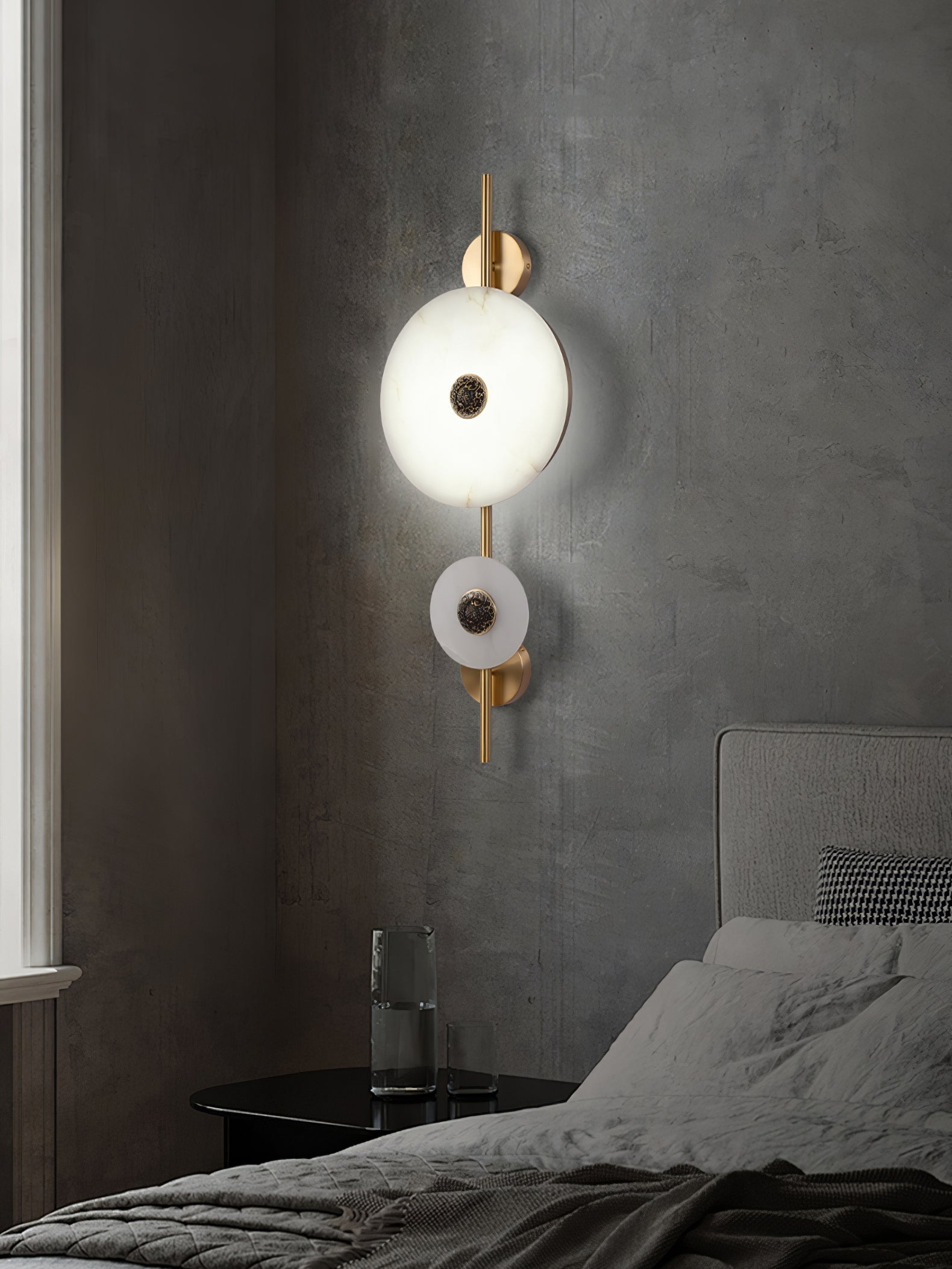 Alabaster Eclipse Wall Light D392