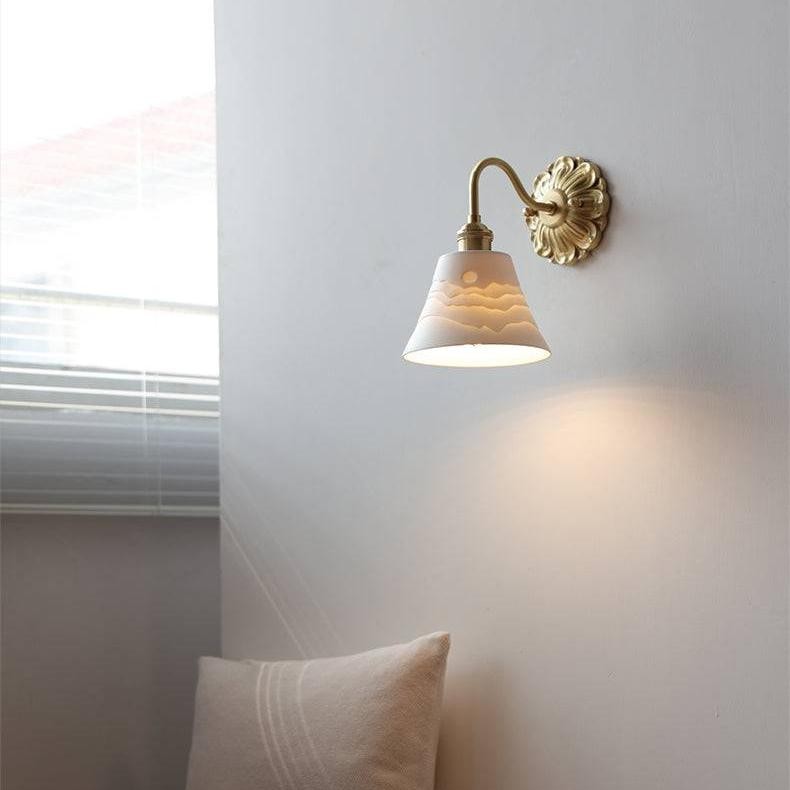 Brass Ceramic Wall Light K1557