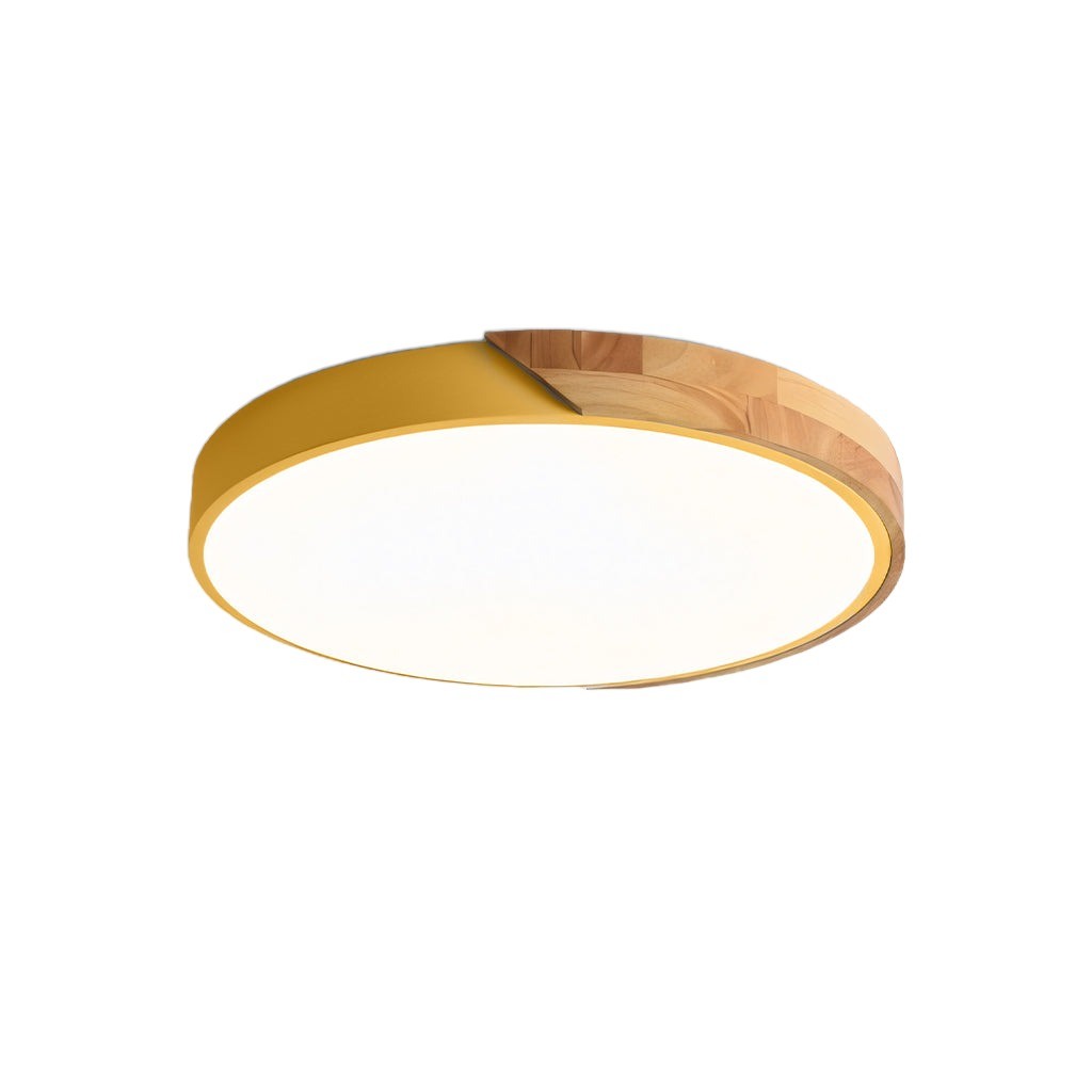 Modern Wooden Slim Round Led Ceiling Light K171